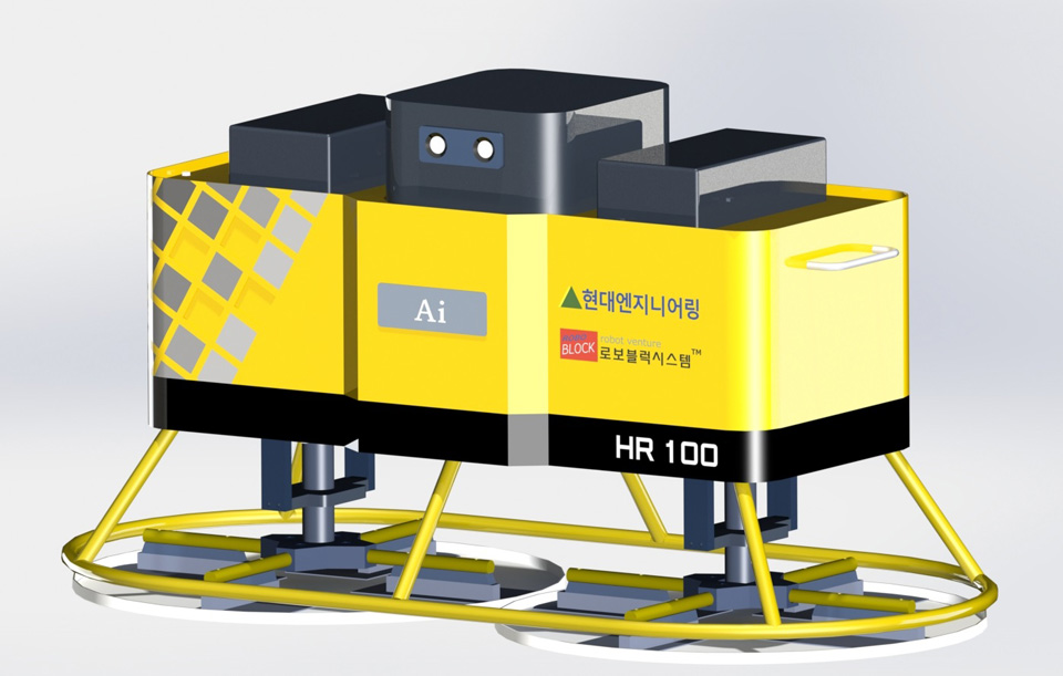 현대엔지니어링과 로보블럭시스템이 공동 개발한 AI미장로봇 [사진=현대엔지니어링]