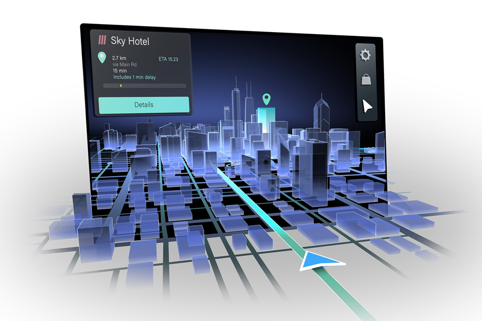 3사가 공동 개발한 3D내비게이션 [사진=콘티넨탈]