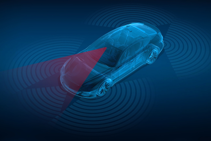 ZF's cost-effective driver assistance system "coASSIST" uses a front camera, front radar, four corner radars, and a Safety Domain ECU to enable Level 2+ assisted driving – contributing to more comfort and enhanced safety.
