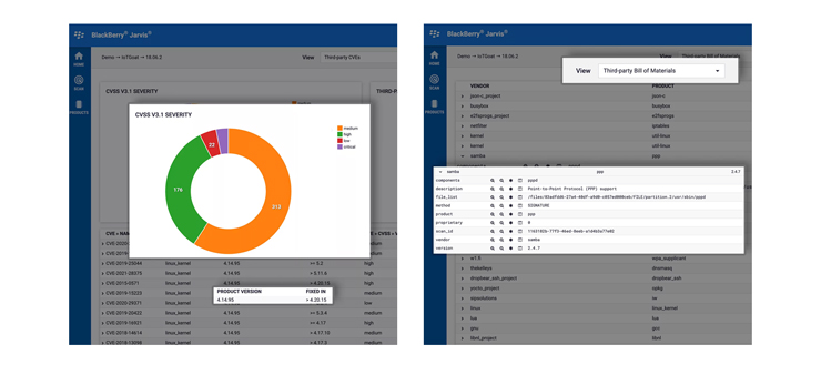 자비스 2.0 실행 화면. (왼쪽부터) 보안식별 프로세스, 바이너리 코드 분석