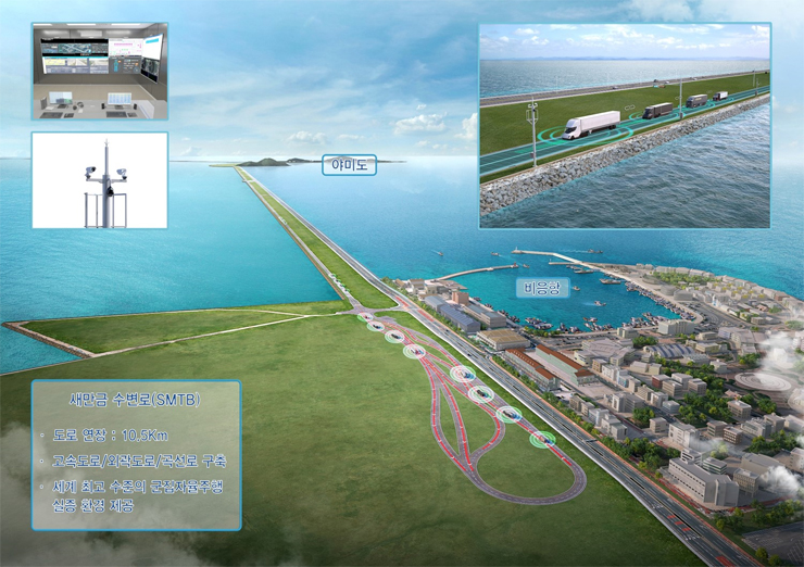 새만금 일대에 들어서는 자율주행 테스트베드 조감도 [사진=전북도청]