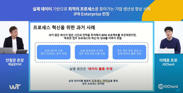 아이이오코드 프로세스마이닝 솔루션 툴 활용사례 웨비나