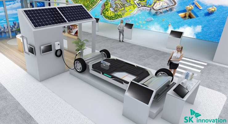 SK이노베이션을 비롯한 SK그룹 전시 부스 이미지 [사진=SK이노베이션]