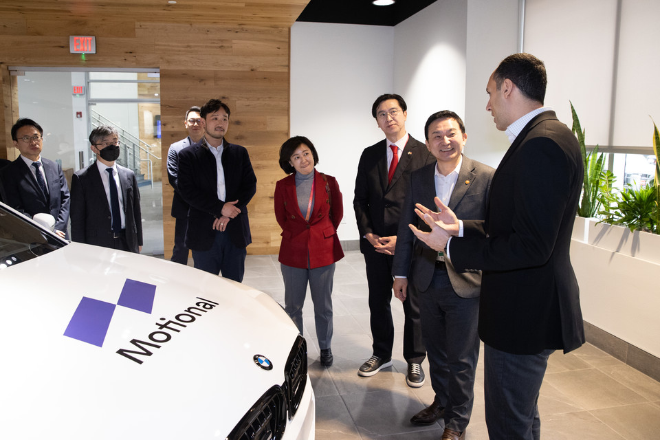 자율주행기술 기업 모셔널을 찾은 원희룡 국토교통부 장관 [사진=국토부]