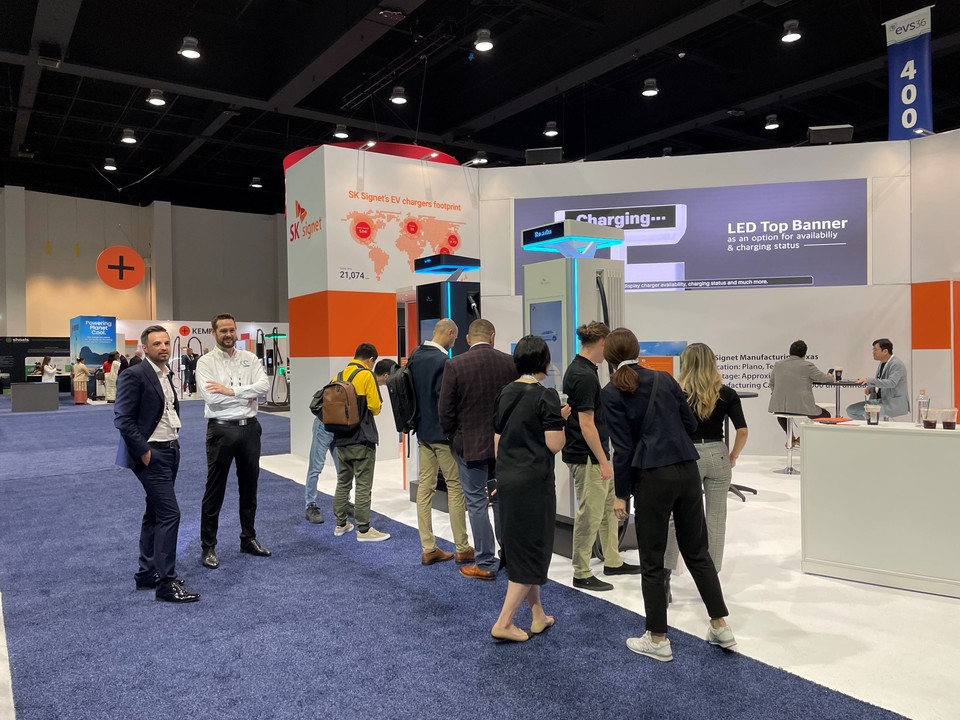 EVS36 현장에 마련된 SK시그넷 부스 전경 [사진=SK시그넷]