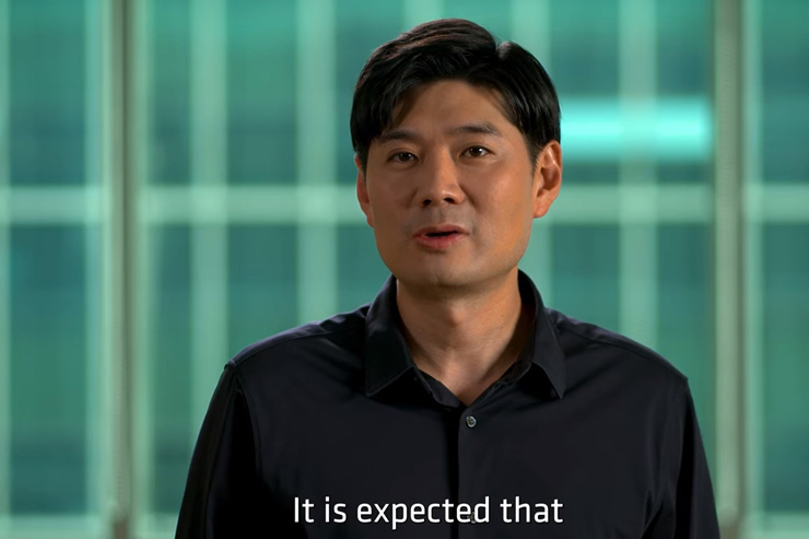 이경진 카카오엔터프라이즈 대표가 13일(현지시간) 미국 센프란시스코에서 열린 AMD 컨퍼런스에서 온라인 영상을 통해 양사 간 협업사례를 공유했다.