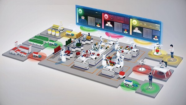 디지털트윈 기반 자율공장 [사진=ETRI]