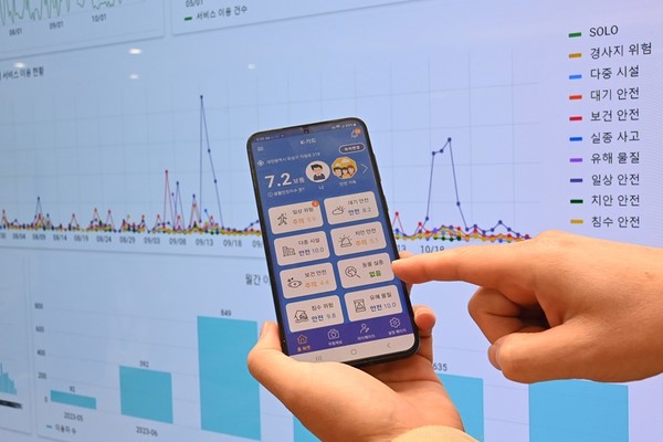 'K-가드' 앱 사용 모습 [사진=ETRI]