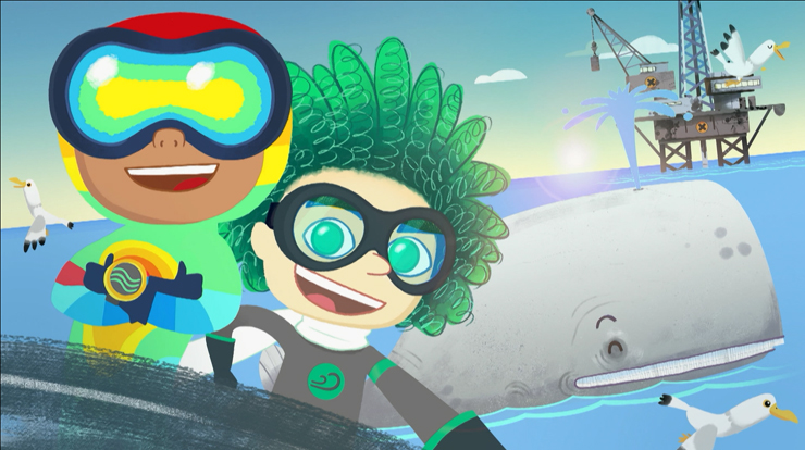 재능TV가 환경문제를 담은 교육 애니메이션 '메테오 히어로즈'를 선보였다.