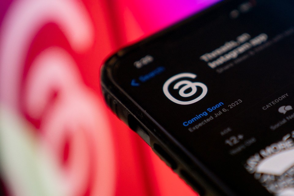 사진은 메타(페이스북)의 텍스트 기반 앱 스레드 [사진=AFP통신]