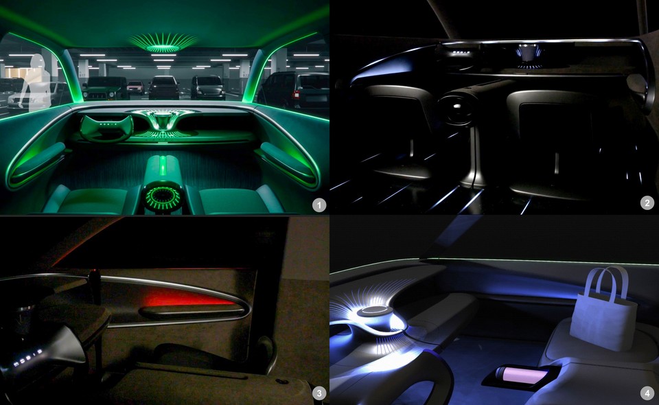 휴먼 센트릭 조명 상황별 기능 패턴 [사진=현대모비스]