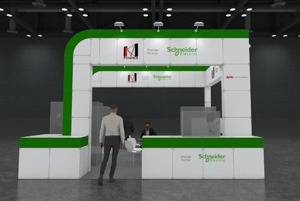 WIS 2024에 참여하는 슈나이더일렉트릭과 케이엠파워와 공동 부스 [사진=케이엠파워]