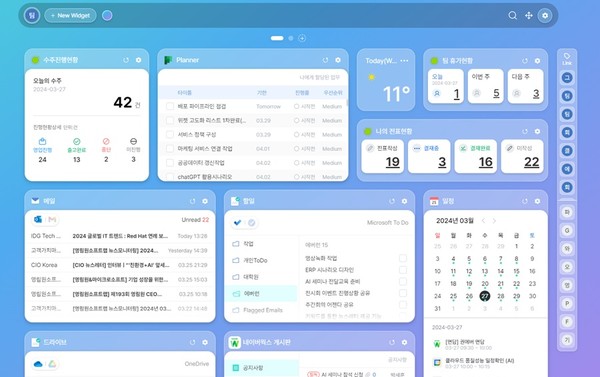 통합 뷰 SaaS 솔루션 ‘에버런’ 실행 화면 [사진=영림원소프트랩]