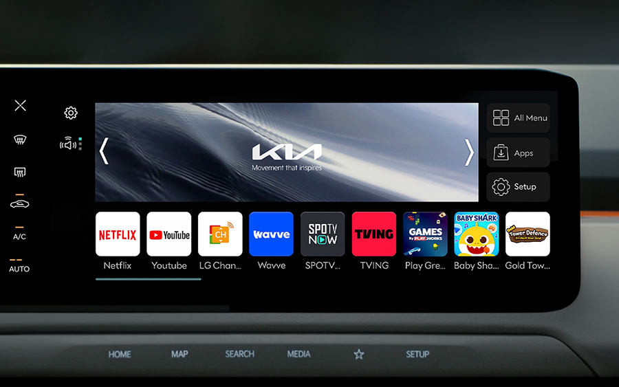 LG전자 차량용 웹OS가 기아 전기차 EV3에 탑재된다. [사진=LG전자]