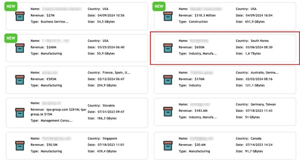 로그프레소가 국내 자동차 부품 기업의 핵심 정보가 다크웹에서 거래되고 있음을 확인했다. [사진=로그프레소]