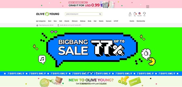CJ Olive Young Global Mall's 'Big Bang Sale' from May 31st