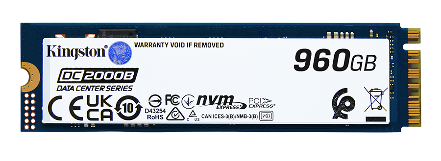 Latest data center drive from Kingston, DC2000B PCIe 4.0 NVMe M.2 SSD suited for internal boot and purpose-built applications.