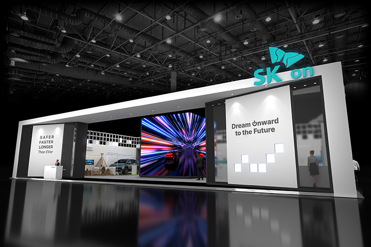 SK온 인터배터리 2025 부스 조감도 [사진=SK온]