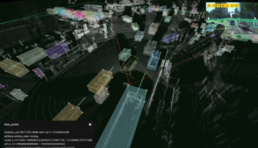 자율주행 차량용 카메라-라이다-레이더 융합형 3D 동적객체 검출 추적 학습 데이터 [사진=카카오모빌리티]