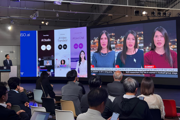 ‘2025 코리아 ICT 엑스포 인 재팬’에서 페르소닷에이아이 활용 현장 [사진=이스트소프트]