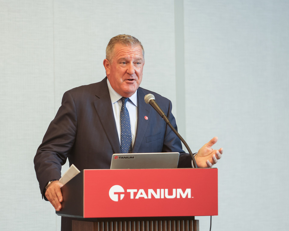 9일 서울 삼성동 그랜드 인터컨티넨탈 서울 파르나스에서 열린 기자간담회에서 비즈니스 전략을 소개하고 있는 타이커 패그 태니엄 CRO [사진=태니엄]