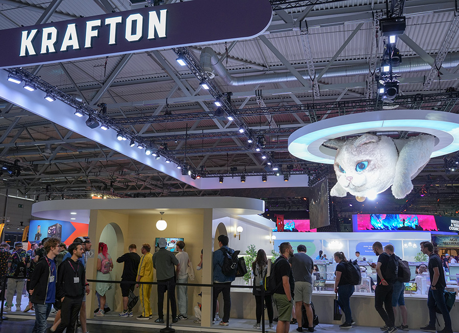 사진은 지난해 8월 독일 게임스컴 2024 현장에 마련된 크래프톤 부스 [사진=연합뉴스]