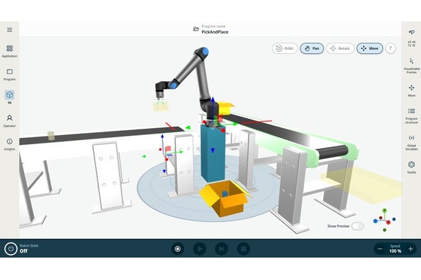 유니버설로봇 스튜디오 화면 [사진=유니버설로봇]