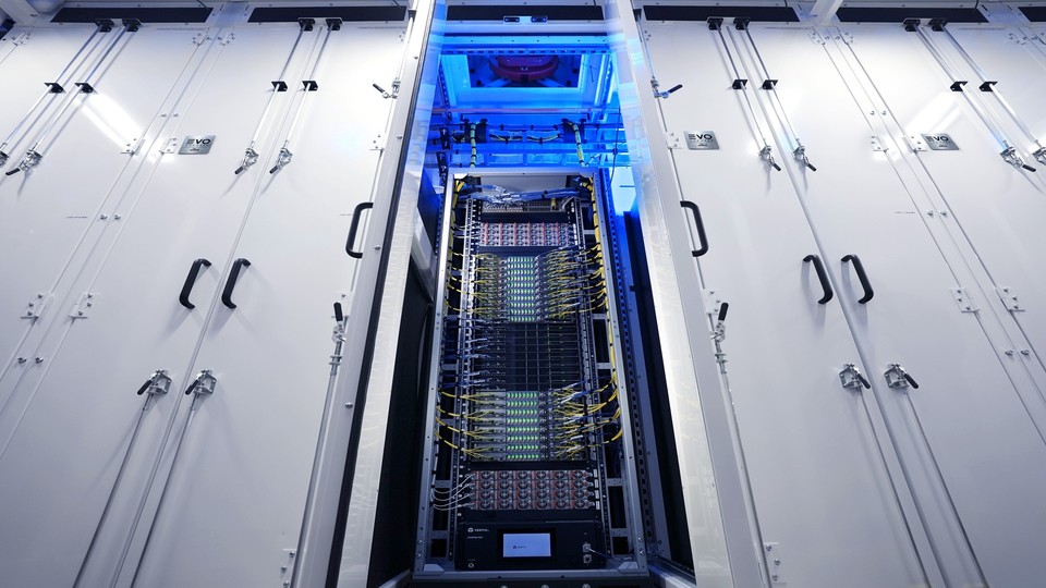 CoreWeave’s GB300 NVL72 deployment. Photo courtesy of Switch.