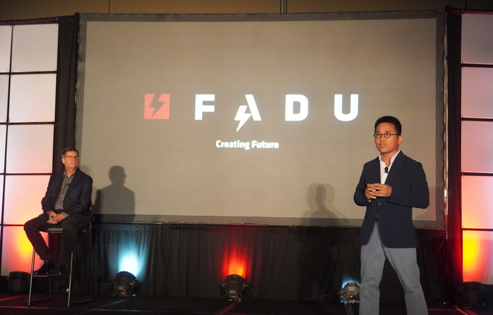 파두 이지효 대표가 행사 개막일인 5일(현지시간) 공동 기조연설자로 나서 발언하고 있다. [사진=파두]