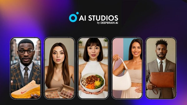 딥브레인AI가 AI 영상 합성 플랫폼 ‘AI 스튜디오’의 신기능으로 아바타가 제품 사용 영상을 생성하는 AI 광고 제작 자동화 기능을 출시했다. [사진=딥브레인AI]