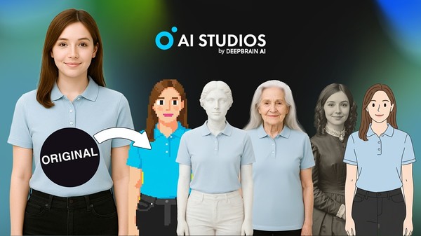 딥브레인AI가 AI 영상 합성 플랫폼 ‘AI 스튜디오’에 신규 이미지 생성·편집 기능 3종을 추가 탑재한다고 밝혔다. [사진=딥브레인AI]