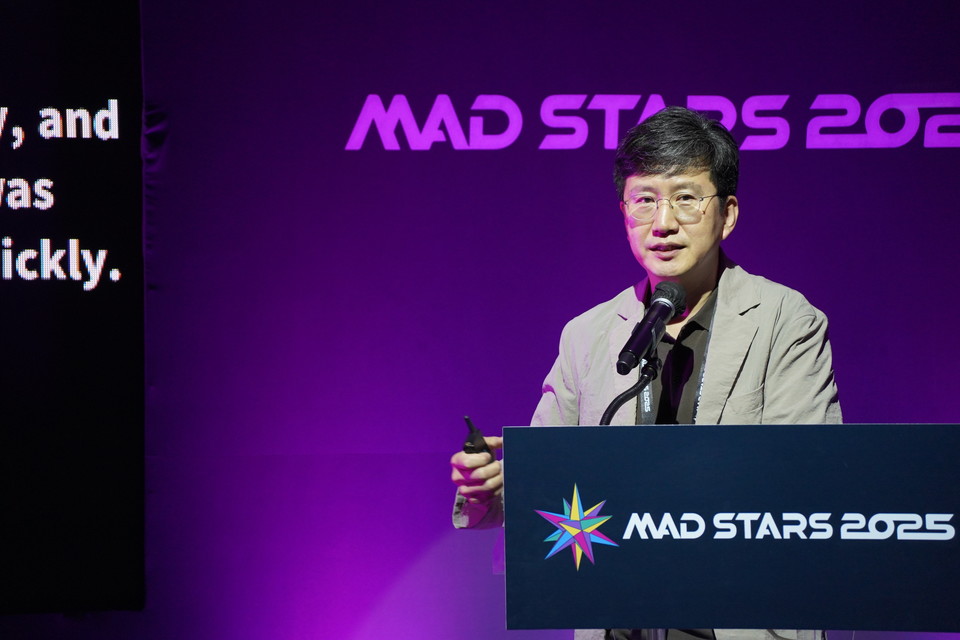 CJ메조미디어 백승록 대표가 발언하고 있다. [사진=CJ메조미디어]