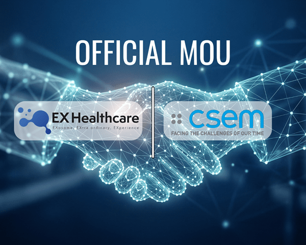 이엑스헬스케어㈜, CSEM과 디지털 헬스 공동 연구개발 MOU 체결 - 뉴스 썸네일 이미지
